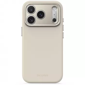 Decoded AntiMicrobial Silicone Backcover for iPhone 18 Pro Max / 17 Pro Max, MagSafe, Pebble Grey