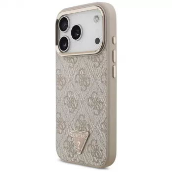 Pouzdro Guess 4G Triangle Logo MagSafe pro iPhone 18 Pro / 17 Pro, růžové zlato