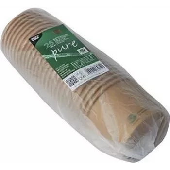PAPSTAR pure polévková miska, kulatá, 350 ml, hnědá, nebělený karton z prvotních vláken s organickým povlakem