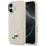 Pouzdro Karl Lagerfeld Karl & Choupette Pins MagSafe pro iPhone 17, béžové