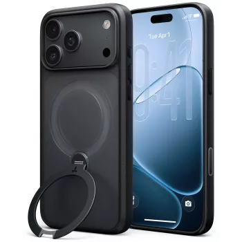 TORRAS Ostand Q3 Spin – pouzdro pro iPhone 18 Pro Max / 17 Pro Max kompatibilní s MagSafe (černé)