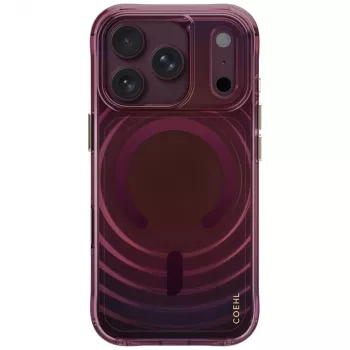 Pouzdro UNIQ Coehl Vela pro iPhone 18 Pro / 17 Pro, magnetické nabíjení, vínová