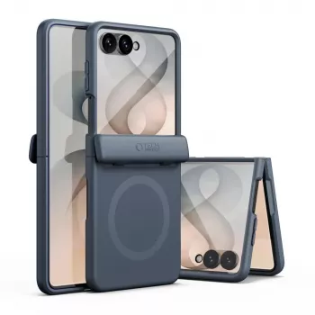 Pouzdro Tech-Protect Kevlar Aura MagSafe pro Samsung Galaxy Z Flip 8, námořnická modrá