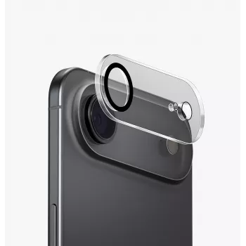 Ochranné sklo objektivu fotoaparátu UNIQ Optix Clearshield Frameguard pro iPhone Air, křišťálově čiré, s aplikátorem