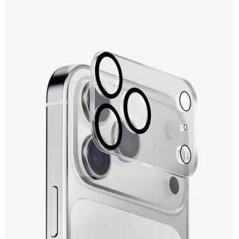 Ochranné sklo objektivu fotoaparátu UNIQ Optix Clearshield Frameguard pro iPhone 18 Pro Max, křišťálově čiré, s aplikátorem