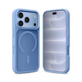 Pouzdro Crong Matte Magnetic MagSafe pro iPhone 18 Pro / 17 Pro, modré