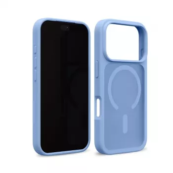 Pouzdro Crong Matte Magnetic MagSafe pro iPhone 18 Pro / 17 Pro, modré