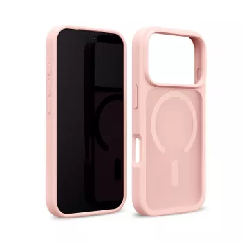 Pouzdro Crong Matte Magnetic MagSafe pro iPhone 18 Pro / 17 Pro, růžové