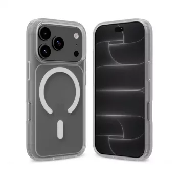 Pouzdro Crong Matte Magnetic MagSafe pro iPhone 18 Pro / 17 Pro, bílé