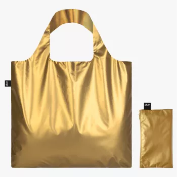 LOQI METALLIC Gold Hand Bag