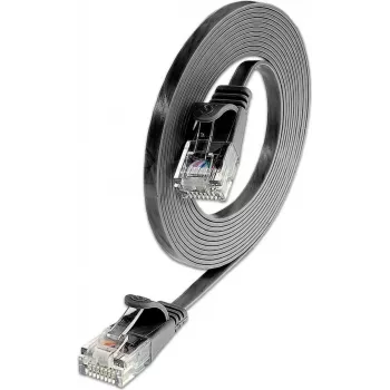 Slim patch kabel Wirewin Cat6 U/UTP RJ45, 0,1 m, černý