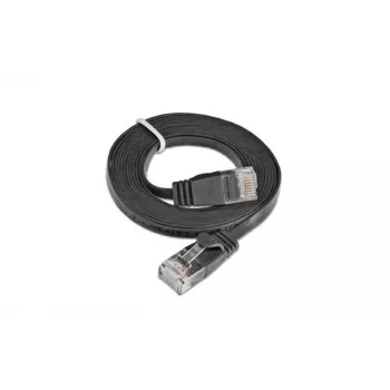 Slim patch kabel Wirewin Cat6 U/UTP RJ45, 0,1 m, černý