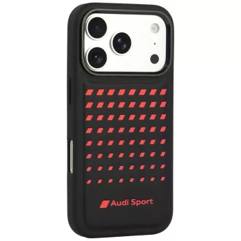 Audi Sport koženkové MagSafe pouzdro pro iPhone 18 Pro / 17 Pro, černé