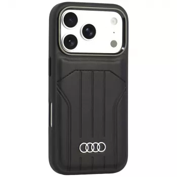 Audi MagSafe pouzdro z umělé kůže pro iPhone 18 Pro / 17 Pro, černé