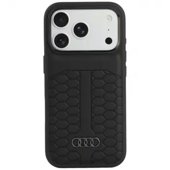 Audi kožené MagSafe pouzdro pro iPhone 18 Pro / 17 Pro, černé