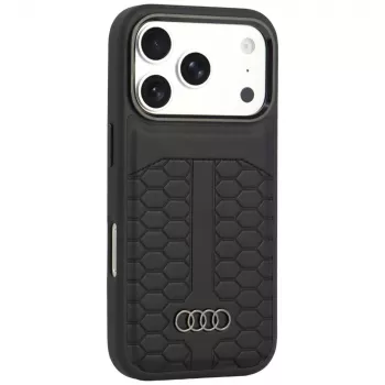 Audi kožené MagSafe pouzdro pro iPhone 18 Pro / 17 Pro, černé