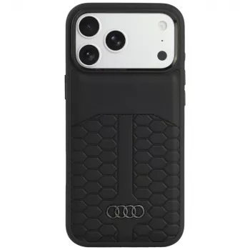 Audi kožené MagSafe pouzdro pro iPhone 18 Pro Max / 17 Pro Max, černé