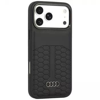 Audi kožené MagSafe pouzdro pro iPhone 18 Pro Max / 17 Pro Max, černé
