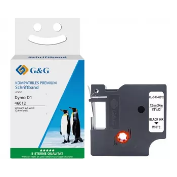Hedvábná popisovací páska G&G Ninestar kompatibilní s Dymo D1 / 46012