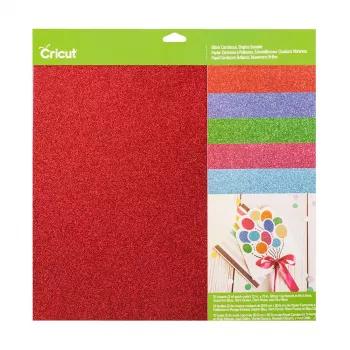 Sada třpytivého kartonu Cricut 30 x 30 cm, 10 listů, Brights (P)