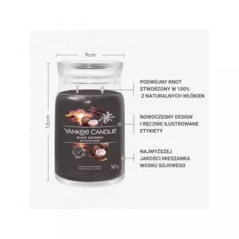 Svíčka Yankee Candle Black Coconut, velká