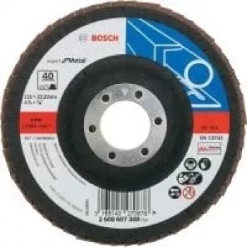 Lamelový brusný kotouč Bosch Expert for Metal X551, rovný, 115 mm, zrnitost 40, vrtání 22,23 mm