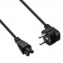 Akyga AK-NB-01A napájecí kabel pro notebook CEE 7/7 na IEC C5 (Cloverleaf), 3x 0,5 mm², 1,5 m, černý