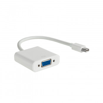 Akyga AK-AD-39 Mini DisplayPort (M) to VGA (F) Adapter Cable, 15 cm, White