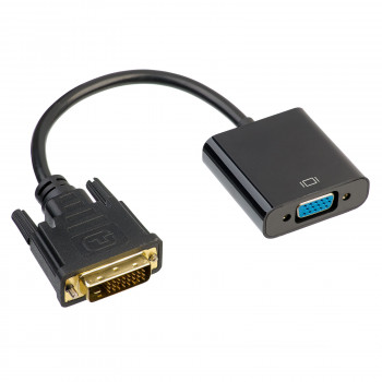 Adaptérový kabel Akyga AK-AD-50 DVI-D 24+1 (samec) na VGA (samice), 15 cm