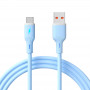 USB kabel Akyga AK-USB-63 USB-A (samec) / USB-C (samec), USB 2.0, 18W, 1 m, modrý, silikon