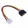 Adaptérový kabel Akyga AK-CA-11 SATA napájení (samec) na Molex (samice), 15 cm