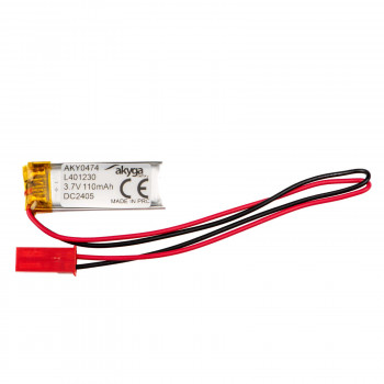 Li-Po baterie Akyga AKY0474 LP401230 3,7 V 110 mAh s PCM, konektor JST 2,54 mm 2pin, 150 mm vodiče
