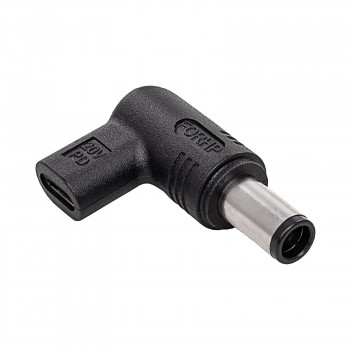 Nabíjecí adaptér pro notebook USB-C na DC 7,4 x 5,0 mm + pin Akyga AK-ND-C07, 18,5-20 V, 100 W, pro HP