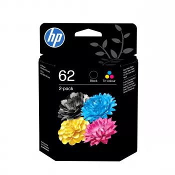 Multipack inkoustových kazet HP 62 N9J71AE#LS1, černá a azurová/purpurová/žlutá