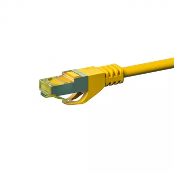 Síťový kabel DSIT DC-77-005 CAT7 S/FTP (PiMF) RJ45, 0,5 m, žlutý