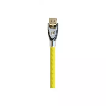 Propojovací kabel DisplayPort 1.2 Good Connections PYTHON GC-M0075, 4K2K / UHD, pozlacený, OFC, nylonový oplet, žlutý, 1 m