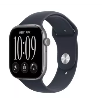 Chytré hodinky Apple Watch Series 12, GPS, 46 mm, hliníkové pouzdro Space Grey, sportovní pásek Navy Blue, M/L