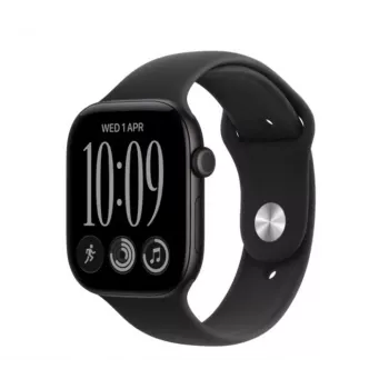 Chytré hodinky Apple Watch Series 12 GPS + Cellular, 42 mm, černé hliníkové pouzdro, černý sportovní pásek, S/M