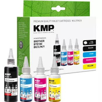 Inkoustové kazety KMP pro Brother LC426XLMP, černá, azurová, purpurová, žlutá, kompatibilní (4 ks)