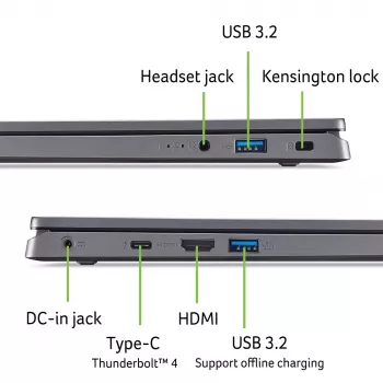 Notebook Acer Aspire 5 A17-51M-58TA NX.J0HEV.002, Intel Core 5 120U, 16 GB RAM, 512 GB SSD