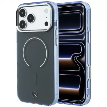 Pouzdro Mercedes Double Layer Iconic Logo MagSafe pro iPhone 18 Pro Max / 17 Pro Max, antracitové