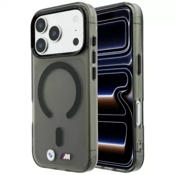 BMW M IML Frosted Metal Logo & Trims MagSafe smartphone case for iPhone 18 Pro Max / 17 Pro Max, black