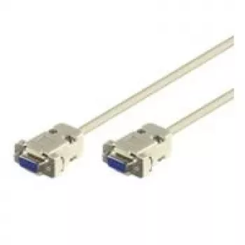 Sériový kabel D-SUB Goobay 50547, zásuvka RS-232 (9pinová) na zásuvku RS-232 (9pinovou), 2 m, šedý