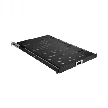 Vysouvací policový panel do racku 19 inch EFB Elektronik 691651ATS.12, 1U, Jet Black RAL 9005