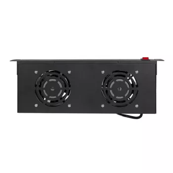 LogiLink FAU102B 19″ fan unit, 2 fans, with switch, 1U, black