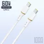 Datový kabel Dudao 1 m 60 W z tekutého silikonu USB-C na USB-C, bílý
