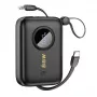 Powerbanka Dudao DDA344 10000 mAh, PD 22,5 W, s integrovaným kabelem, černá