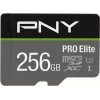 PNY PRO Elite P-SDU256V31100PRO-GE microSDXC memory card, 256 GB, UHS-I U3, A1, V30, with SD adapter