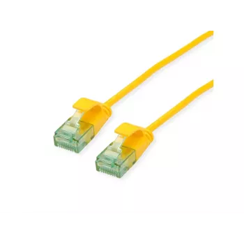Roline UTP Cat6A slim patch cable 21.45.3422, 0.5 m, yellow