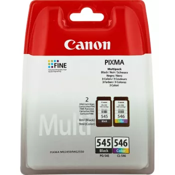 Multipack inkoustových kazet Canon PG-545 / CL-546 8287B006, černá + barevná (cyan, magenta, žlutá) (2 ks)